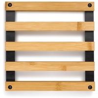 Kela Untersetzer Kiril, Bambus, schwarze Elemente, quadratisch, 12595
