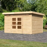 Karibu Gartenhaus KARIBU "Ammersee 6", beige (naturbelassen), ohne Fußboden,