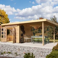 Karibu Ammersee 4 6,12 x 3,03 m natur Doppelflügeltür