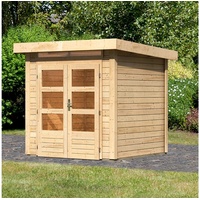 Karibu Gartenhaus KARIBU "Ammersee 1", beige (naturbelassen), ohne Fußboden,