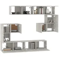 VidaXL TV-Wandschrank Betongrau Holzwerkstoff