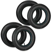 Relaxdays Schubkarrenrad mit Schlauch, 2er Set Ersatzreifen, 3.50-8", luftbereift,