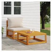 VidaXL Garten-Sofa-Set 2-tlg. Akazie grau