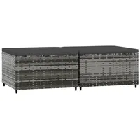VidaXL Gartenhocker 2-tlg. grau