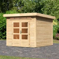 Karibu Gartenhaus KARIBU Ammersee 3", BxT: 276x279 cm (naturbelassen),