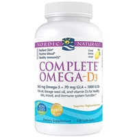 Nordic Naturals Complete Omega-D3, 120 Softgels, Lemon
