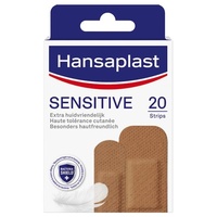 Hansaplast Sensitive Hautfarben Medium Strips, 20 Stück