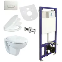 Belvit Wand Hänge WC Taharet Vorwandelement Betätigungsplatte Softclose Deckel