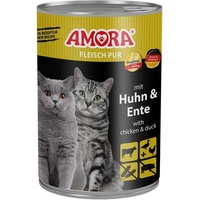 Amora Cat Fleisch Pur 400g 6 x 400g Huhn