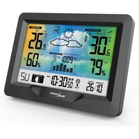 Green Blue GB540 Wetterstation mit Farbdisplay DCF Funkuhr |