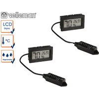 VELLEMAN - 2er Set digital Einbau Hygrometer und Thermometer,