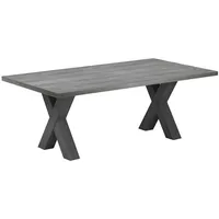 Roller Couchtisch - Graphit-Beton - X-Gestell - 120x70 cm