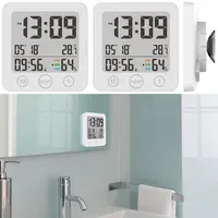 Infactory Digital-Badezimmer-Uhr Weiß IP54