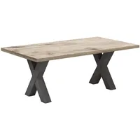 Roller Couchtisch - Graphit-Sandeiche - X-Gestell - 120x70 cm