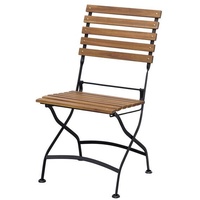 Plo√ü Ploß Padua Klappstuhl, natur/schwarz, Akazie FSC 100%®/Eisen, galvanisch