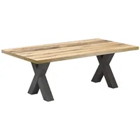 Roller Couchtisch - Graphit-Plankeneiche - X-Gestell - 120x70 cm
