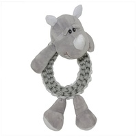 Duvo+ Zoo Friends Nashorn Ring grau 32x19x10cm mit Quietscher