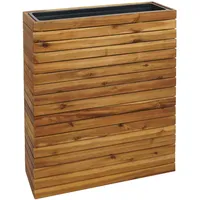 Mendler Pflanzkasten HWC-L21, Hochbeet Pflanzkübel Blumentopf, eckig 77x63x23cm Outdoor