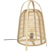 Atmosphera Créateur d'intérieur Nachttischlampe carmen, Laterne-Form, Bambus, h. 49