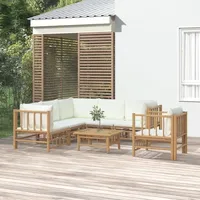 VidaXL Garten-Lounge-Set 7-tlg. beige/braun