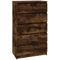 VidaXL Schubladenschrank Räuchereiche 60x36x103 cm Holzwerkstoff