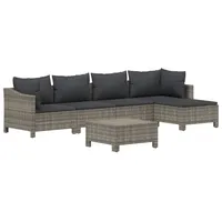 VidaXL Garten-Lounge-Set 6-tlg. grau