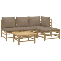 VidaXL Garten-Lounge-Set 5-tlg. taupe/braun