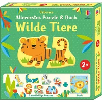 Usborne Publishing Allererstes Puzzle & Buch: Wilde Tiere