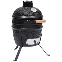 VidaXL 2-in-1 Kamado-Grill Smoker Keramik schwarz