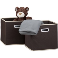 Relaxdays Relaxdays, Faltbox 2er Set, wolle, 30 x 30