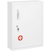 Kleankin Medizinschrank mit Einer Tür Weiß, (Farbe: Weiß)