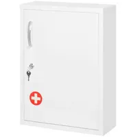 Kleankin Medizinschrank mit 3 Fächer, 40x53.5x15 cm - weiss