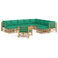 VidaXL Garten-Lounge-Set 12-tlg. braun/grün