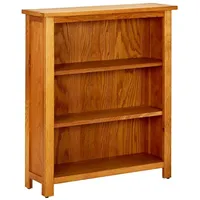 VidaXL Bücherregal 3 Fächer 70x22,5x82 cm Massivholz Eiche