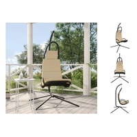 VidaXL Garten-Hängestuhl mit Kissen Creme Oxford-Gewebe und Stahl