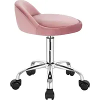Woltu Bürohocker Kunstleder Rosa
