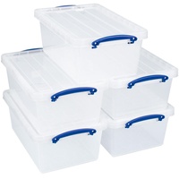 Really Useful Box Aufbewahrungsboxen 5x 10,2 l transparent