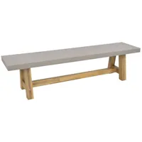 Lesli Living Gartenbank JUDY Betonoptik Holz 180cm