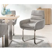 DeLife Freischwinger Abelia-Flex Cord silbergrau