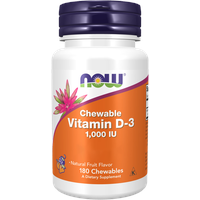 NOW Foods Vitamin D-3, 1.000 IU 180 chewables EUR/kg)