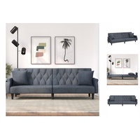 VidaXL Schlafsofa mit Armlehnen Dunkelgrau Samt
