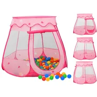 VidaXL Kinder-Spielzelt mit 250 Bällen Rosa 102x102x82 cm