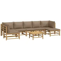 VidaXL Garten-Lounge-Set 8-tlg. taupe/braun