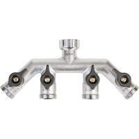 Geka Vierwegeventil G 3/4 Zoll Messing silber