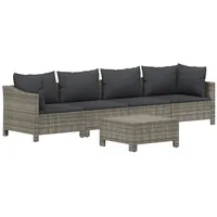 VidaXL Garten-Lounge-Set 5-tlg. grau