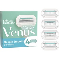 Gillette Venus Deluxe Smooth Sensitive Rasierklingen Damen, 4 Ersatzklingen