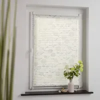 LIEDECO Plissee Floral 90 x 130 cm Klemmfix/weiß