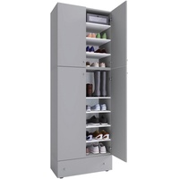 VCM Schuhschrank Lona XXL ca.70x200x39cm Grau