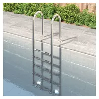 VidaXL Poolleiter 54 x 38 x 211 cm silber/edelstahl