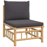 VidaXL Garten-Mittelsofa Loungesofa grau